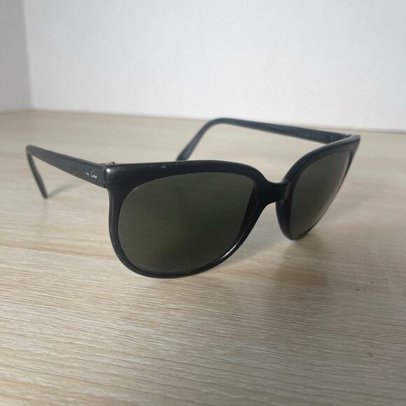 Vintage Bausch and Lomb Sunglasses Frame France Polished Black READ - Picture 1 of 16